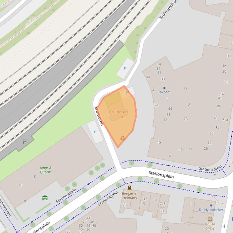 Kaart van postcodegebied 7201NZ.