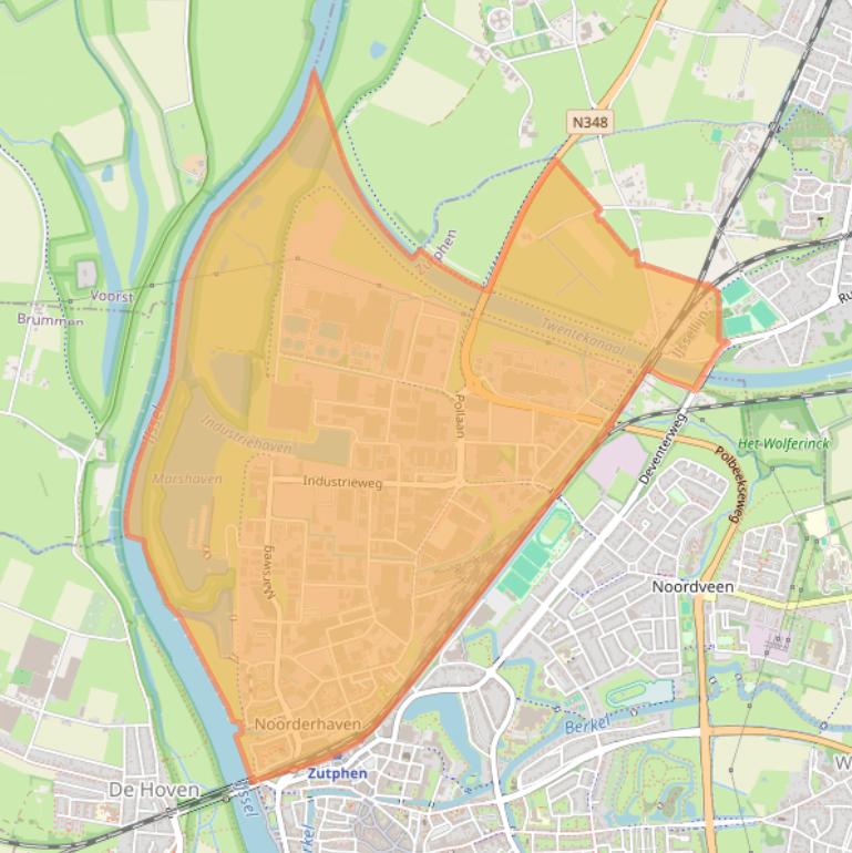 Kaart van postcodegebied 7202.