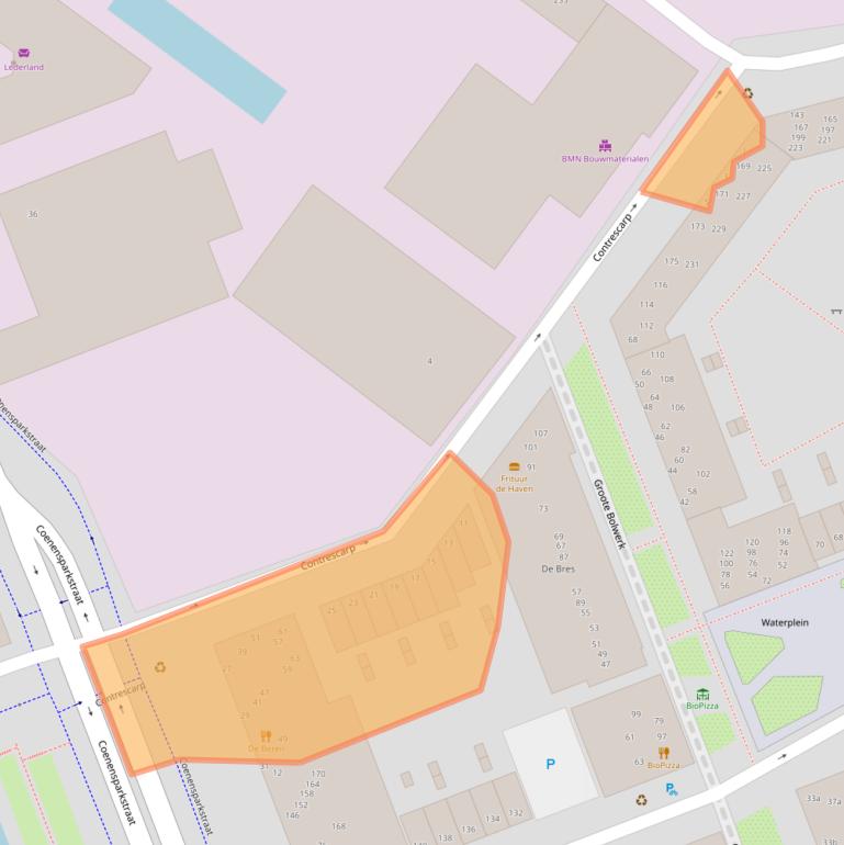 Kaart van postcodegebied 7202AD.