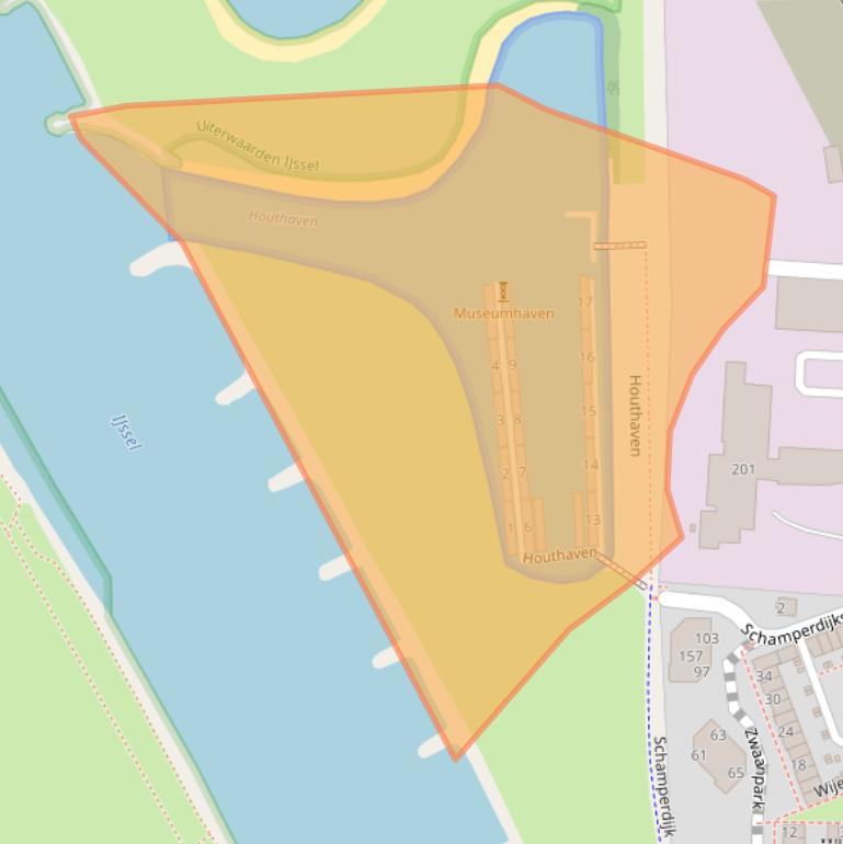 Kaart van postcodegebied 7202AK.