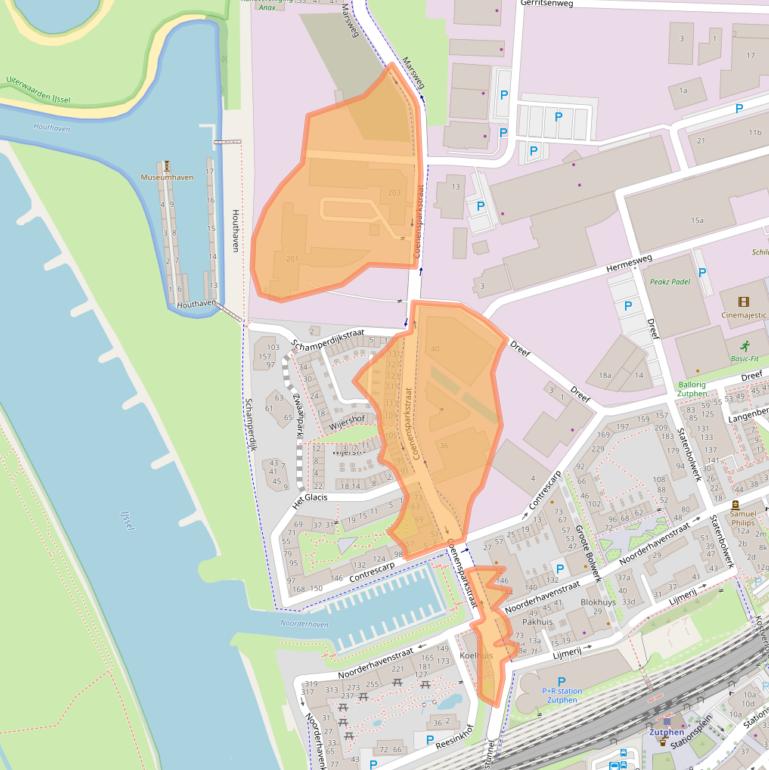 Kaart van postcodegebied 7202AN.