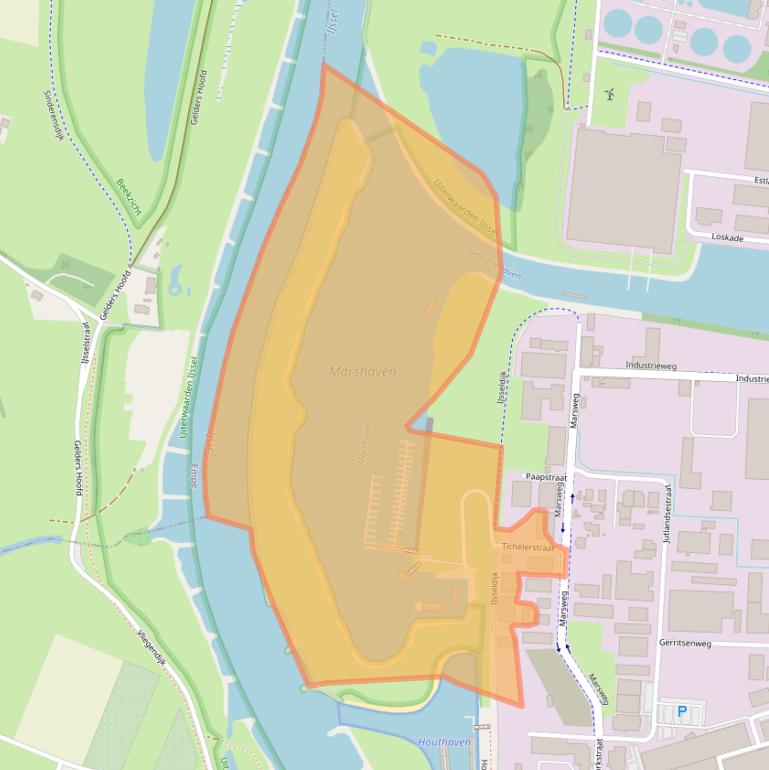 Kaart van postcodegebied 7202BC.