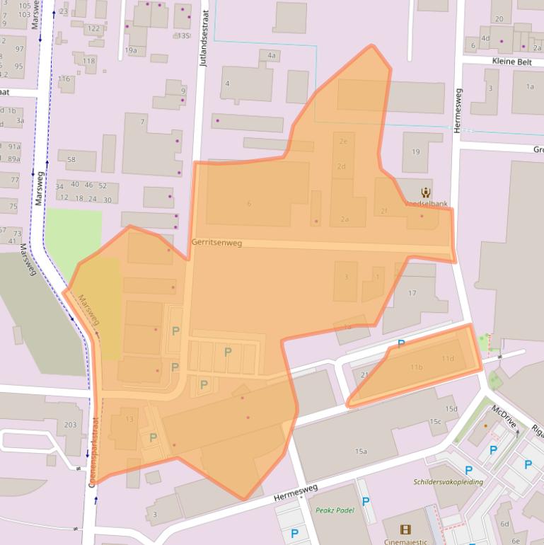 Kaart van postcodegebied 7202BP.