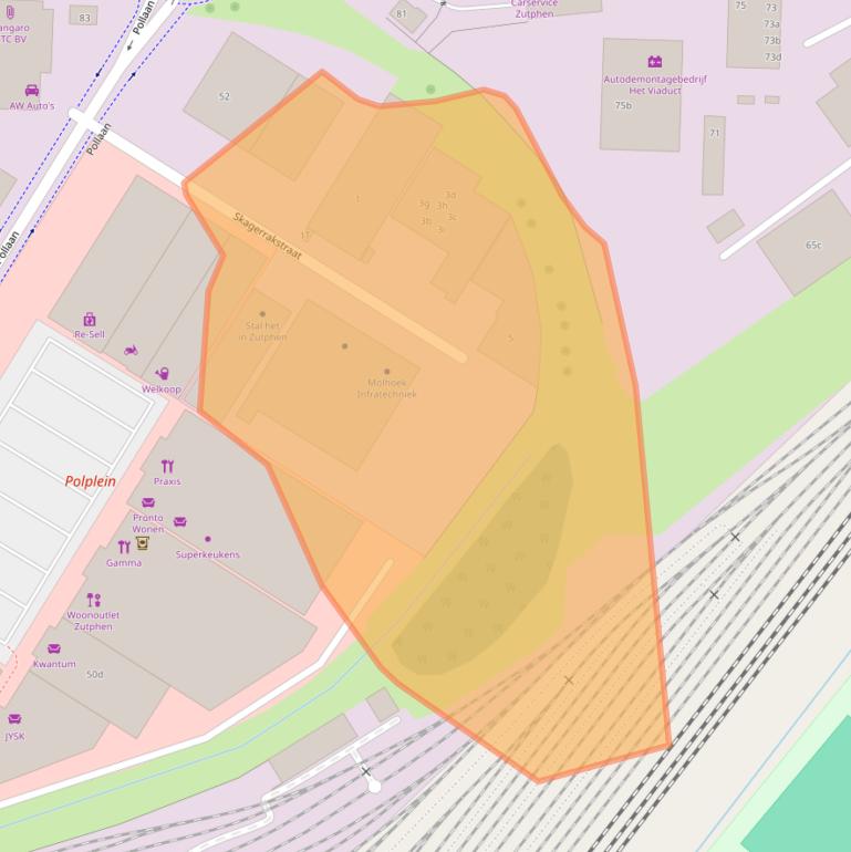 Kaart van postcodegebied 7202BZ.