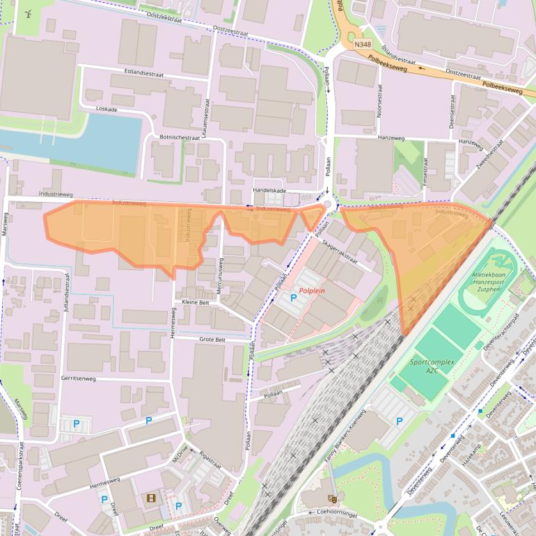 Kaart van postcodegebied 7202CA.