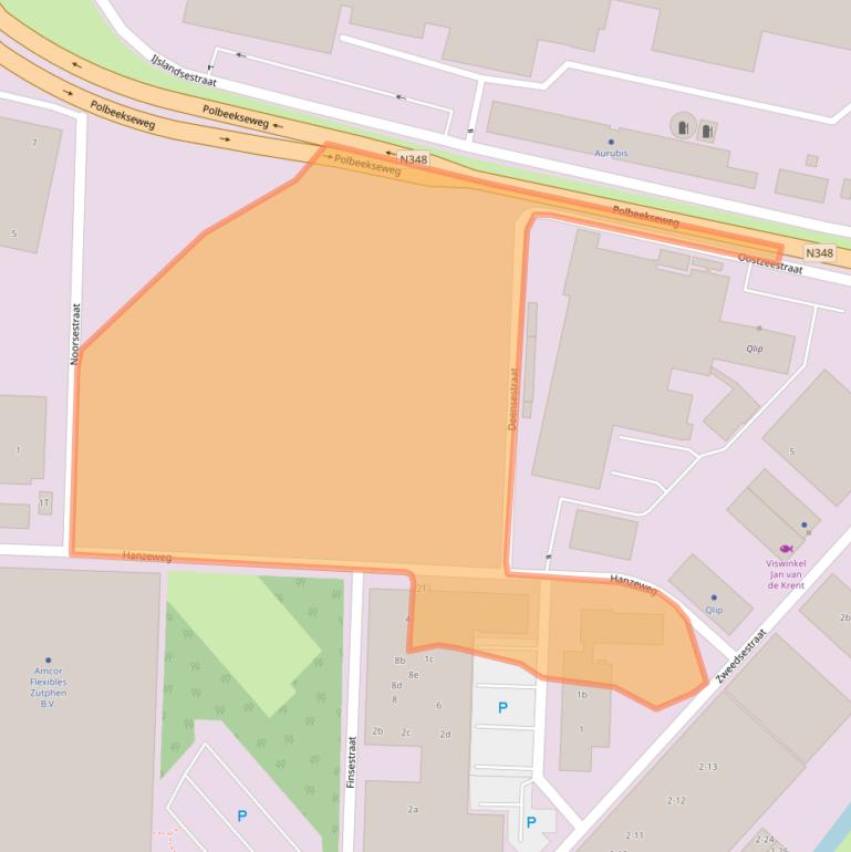 Kaart van postcodegebied 7202CG.