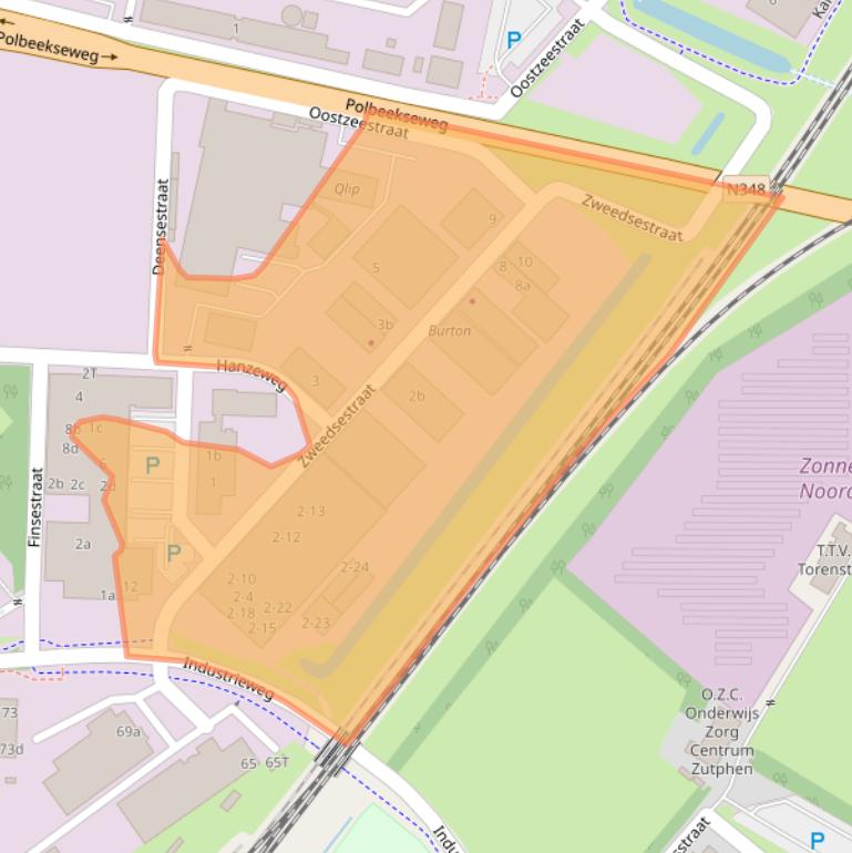 Kaart van postcodegebied 7202CK.