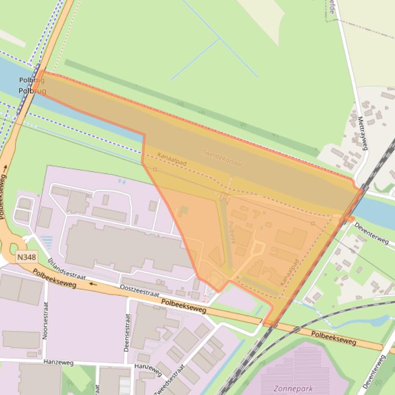 Kaart van postcodegebied 7202CL.