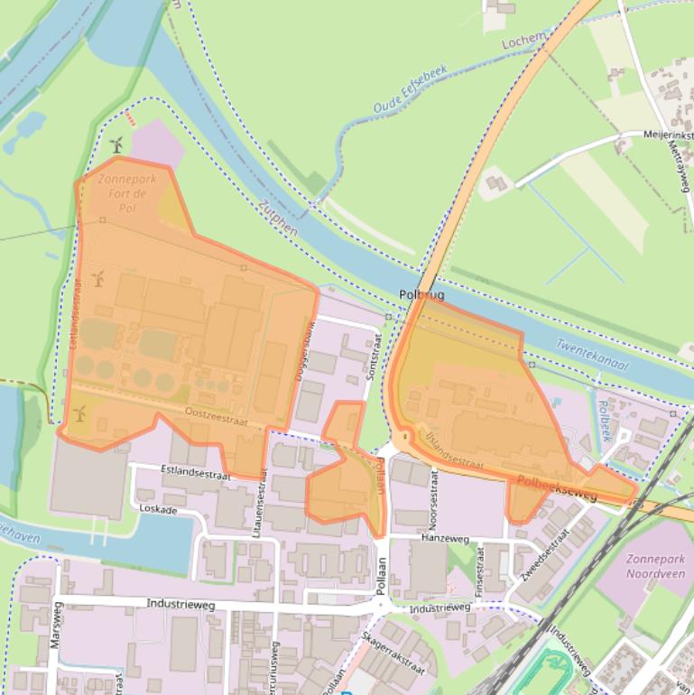 Kaart van postcodegebied 7202CM.
