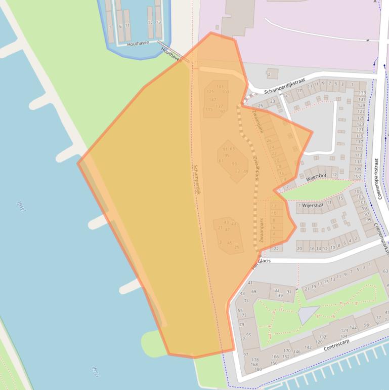 Kaart van postcodegebied 7202DN.