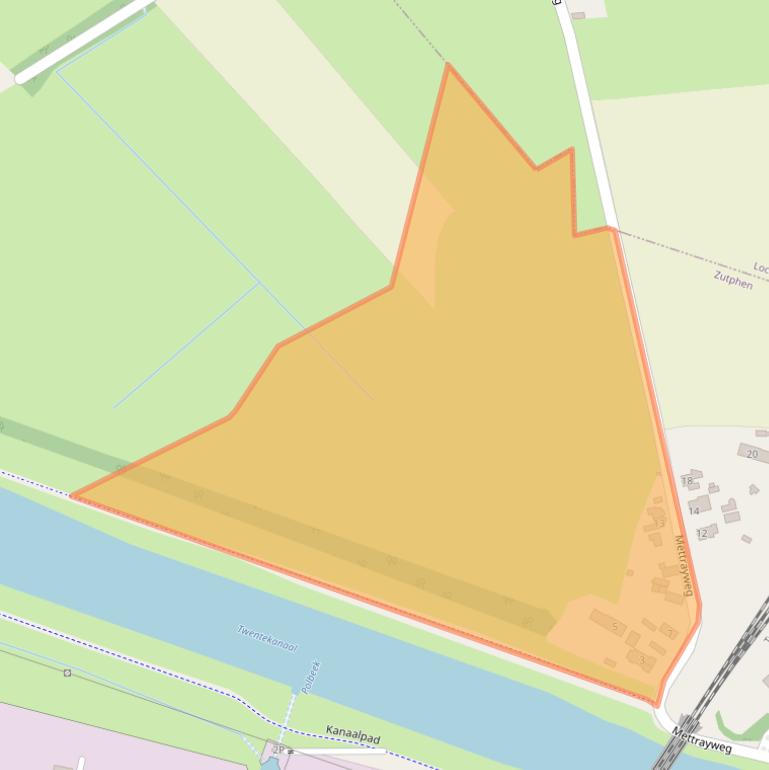 Kaart van postcodegebied 7202LA.