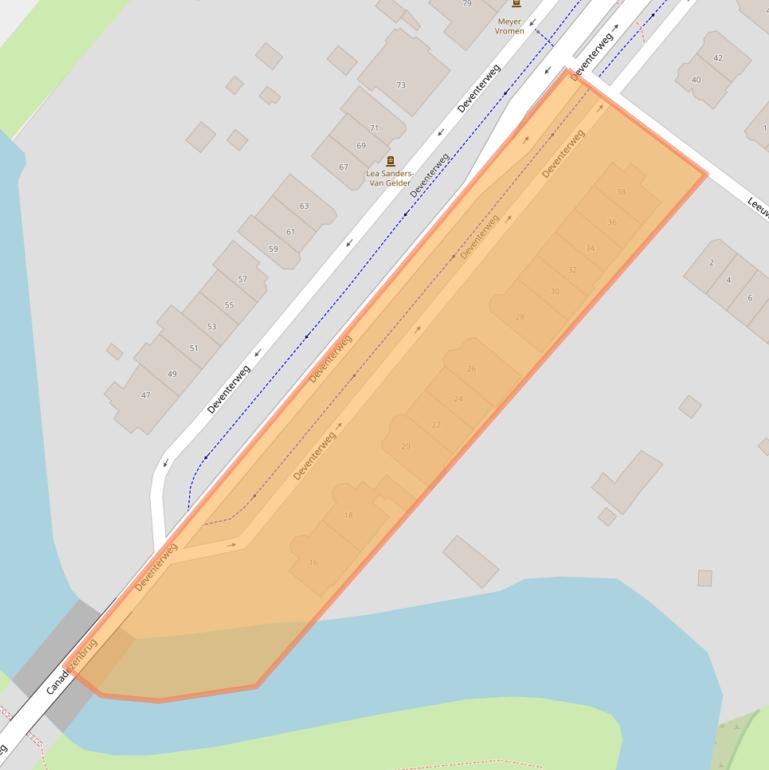 Kaart van postcodegebied 7203AK.