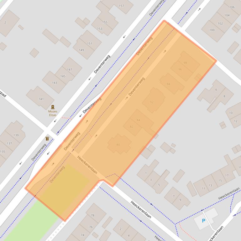 Kaart van postcodegebied 7203AN.