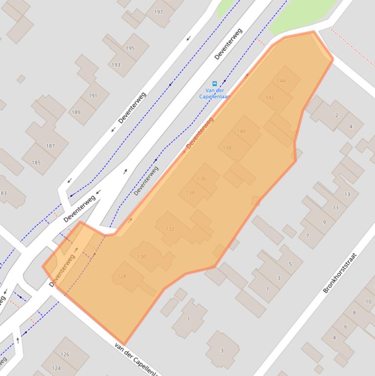 Kaart van postcodegebied 7203AR.