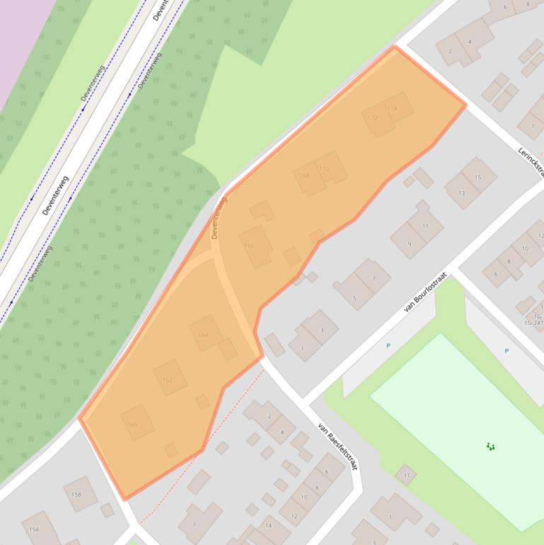 Kaart van postcodegebied 7203AT.