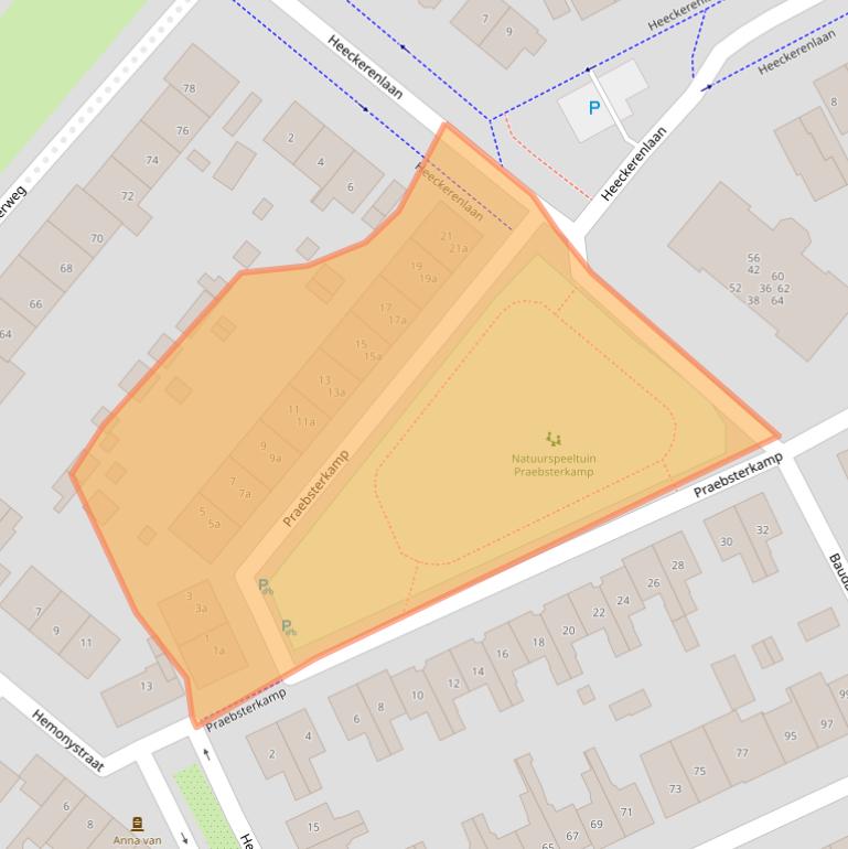 Kaart van postcodegebied 7203BE.