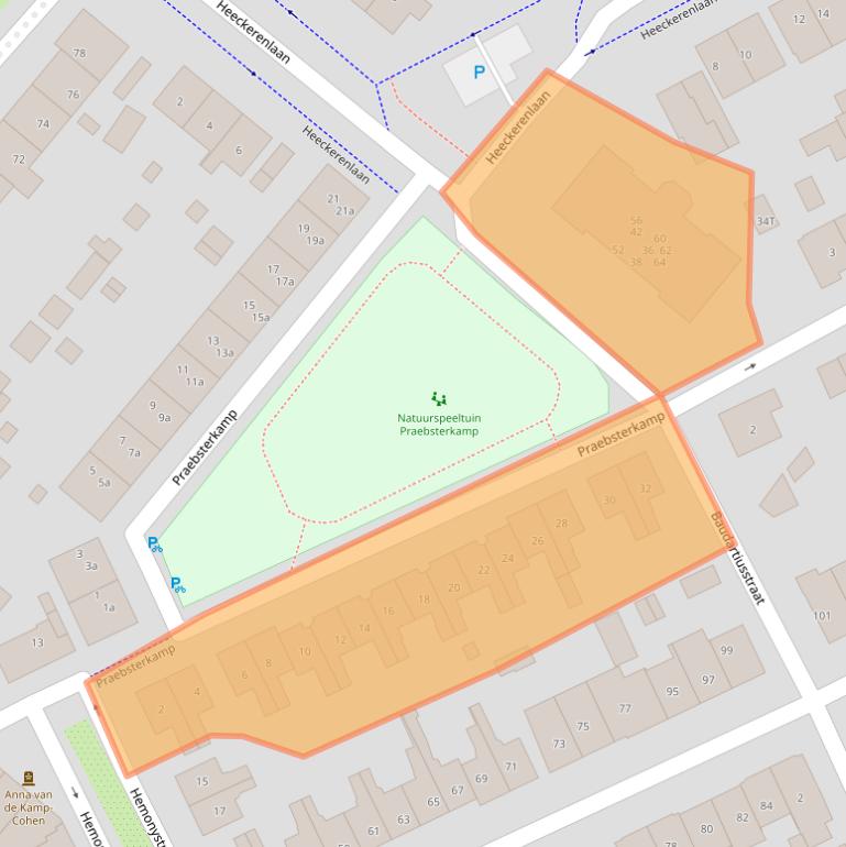 Kaart van postcodegebied 7203BG.