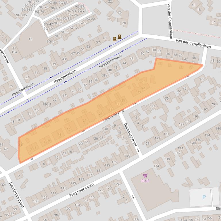 Kaart van postcodegebied 7203BH.