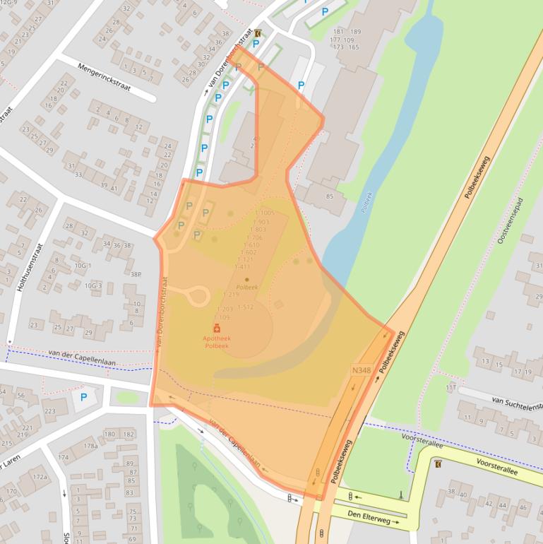 Kaart van postcodegebied 7203CA.