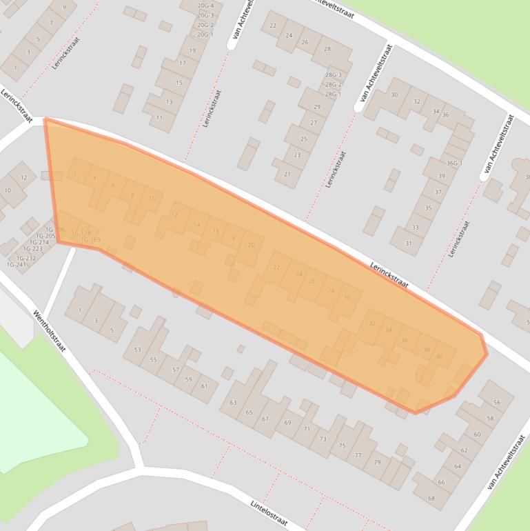 Kaart van postcodegebied 7203CK.