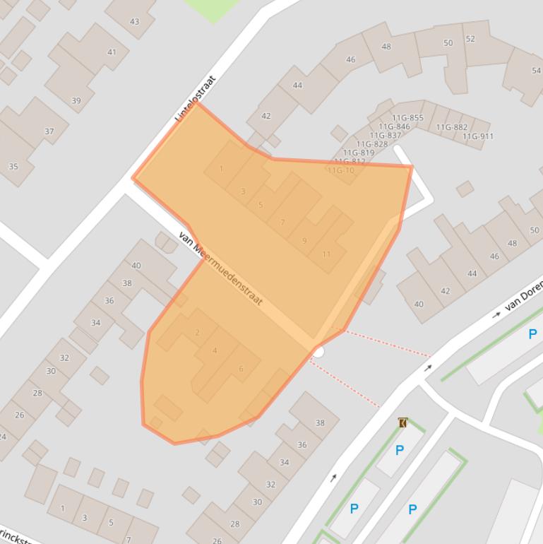 Kaart van postcodegebied 7203CZ.