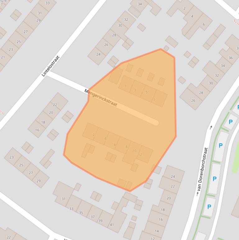 Kaart van postcodegebied 7203DA.
