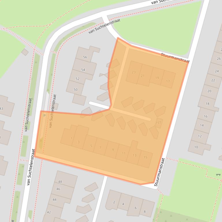 Kaart van postcodegebied 7203DB.