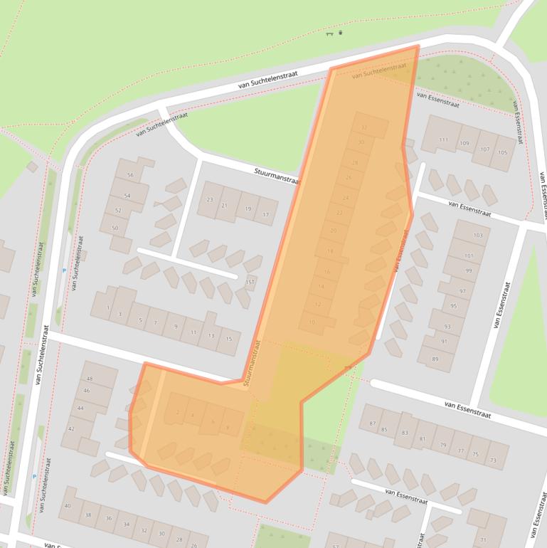 Kaart van postcodegebied 7203DC.