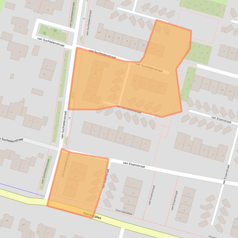 Kaart van postcodegebied 7203DE.