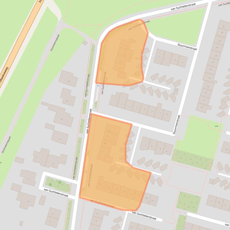 Kaart van postcodegebied 7203DG.