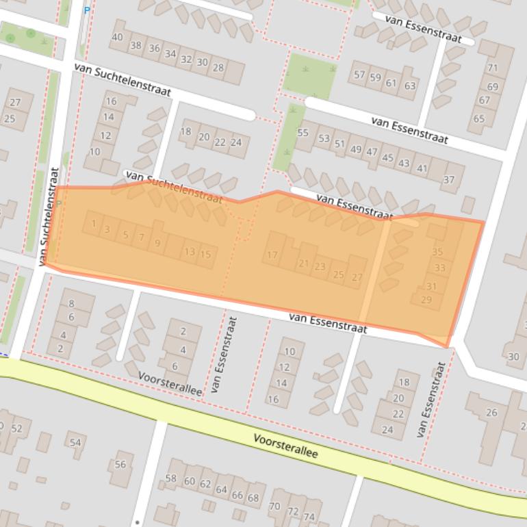 Kaart van postcodegebied 7203DH.