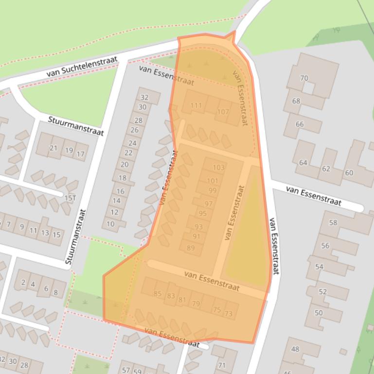 Kaart van postcodegebied 7203DK.