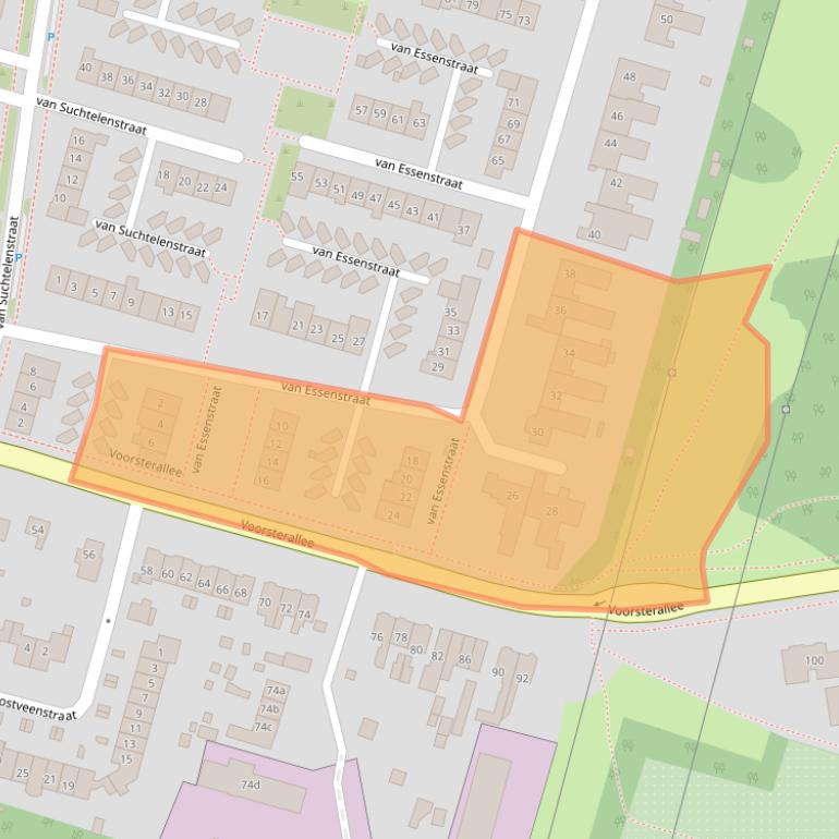 Kaart van postcodegebied 7203DL.