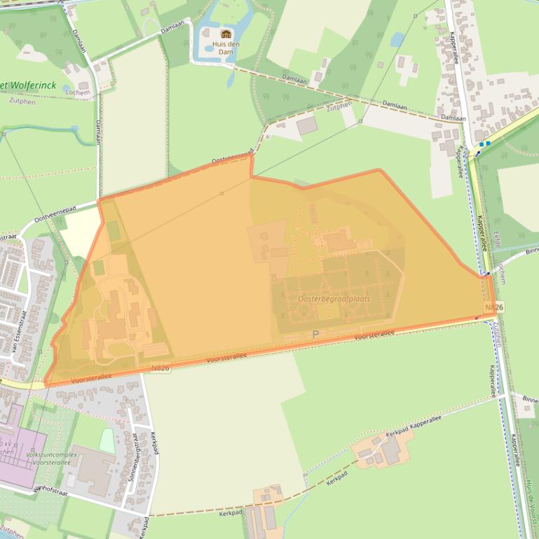 Kaart van postcodegebied 7203DN.