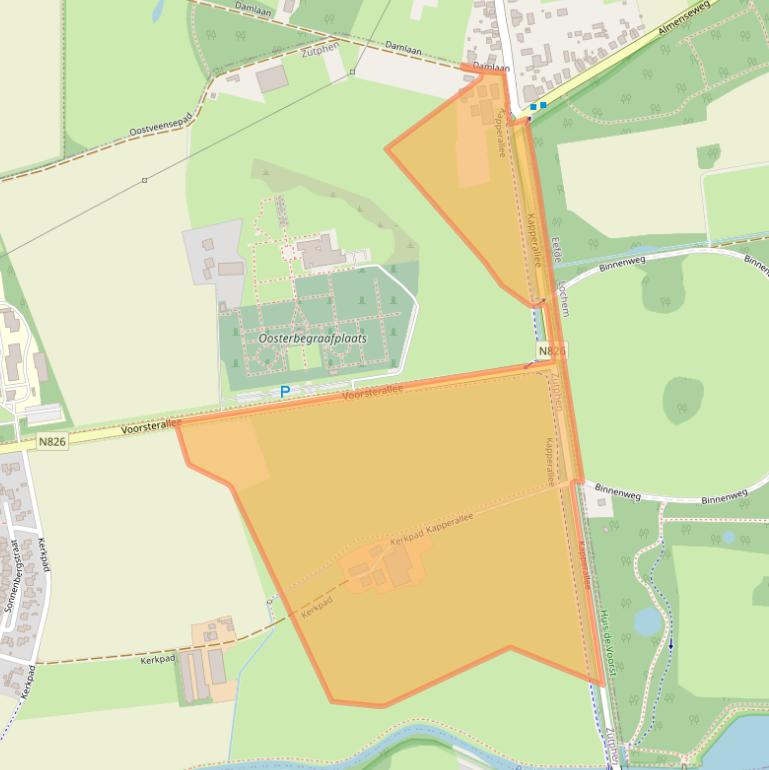 Kaart van postcodegebied 7203DS.