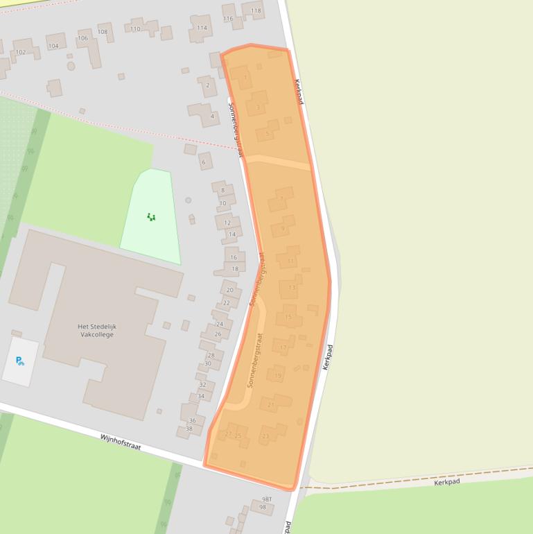 Kaart van postcodegebied 7203DW.