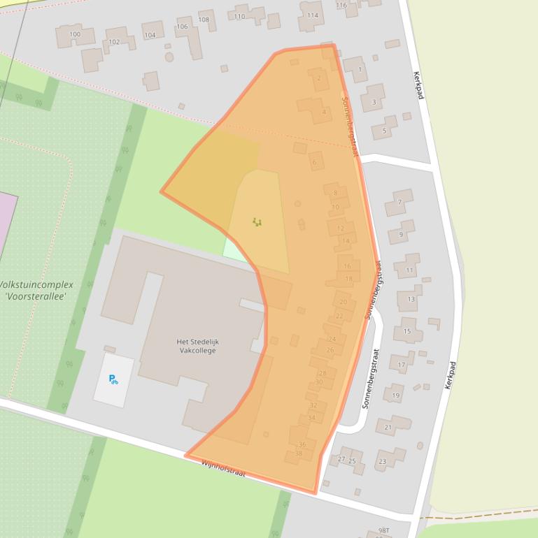 Kaart van postcodegebied 7203DX.