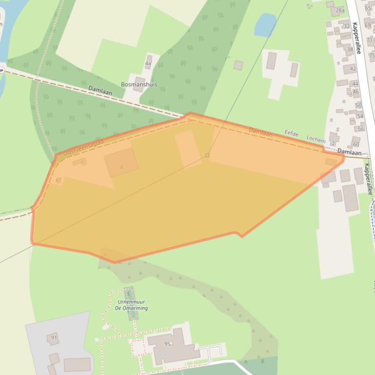 Kaart van postcodegebied 7203DZ.