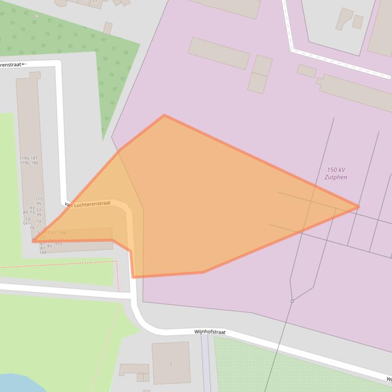 Kaart van postcodegebied 7203EA.