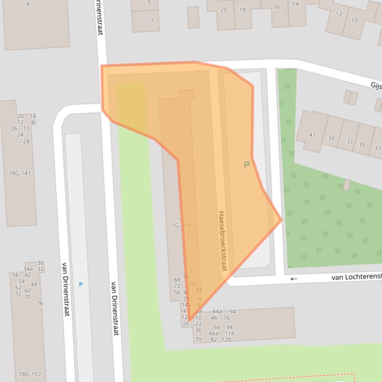 Kaart van postcodegebied 7203EE.