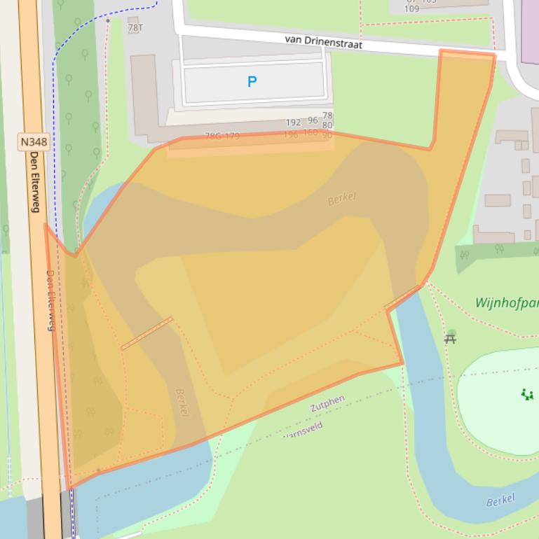 Kaart van postcodegebied 7203ES.