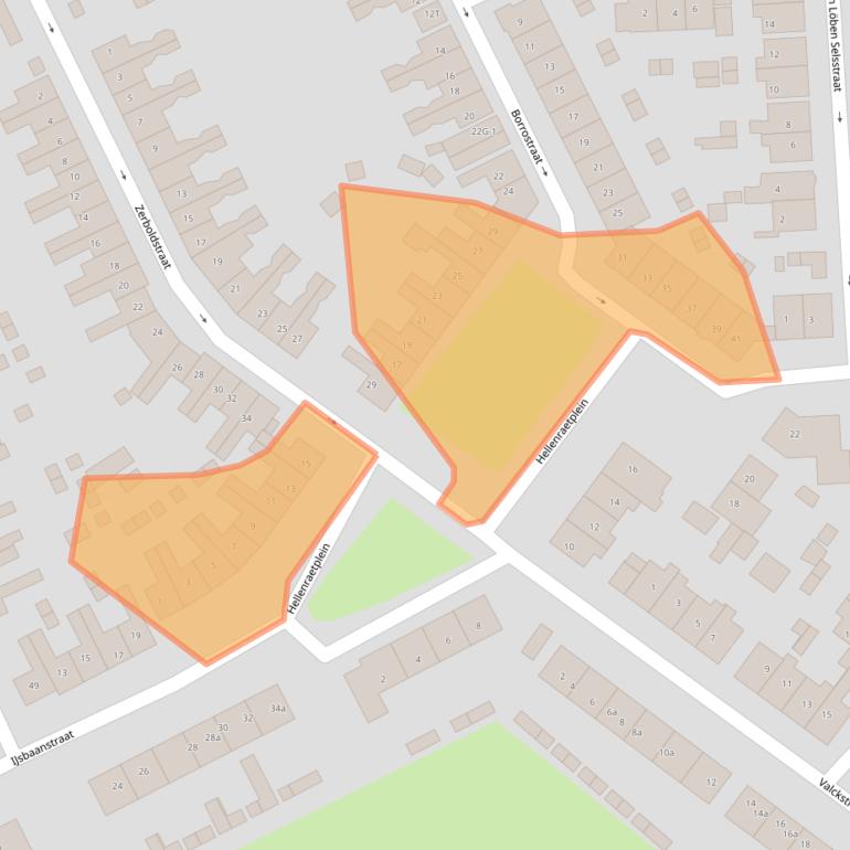 Kaart van postcodegebied 7203GD.