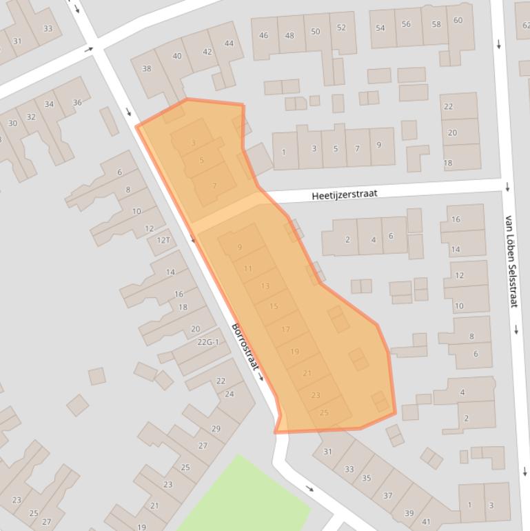 Kaart van postcodegebied 7203GT.