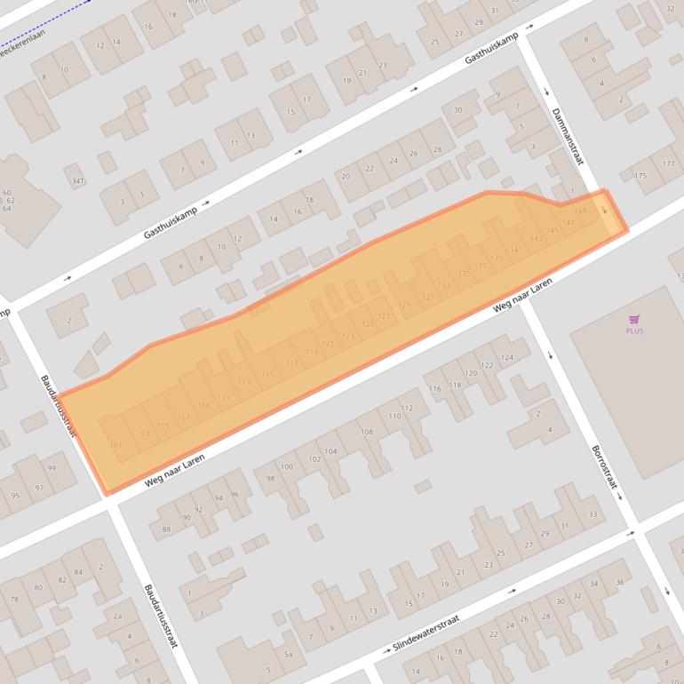 Kaart van postcodegebied 7203HH.