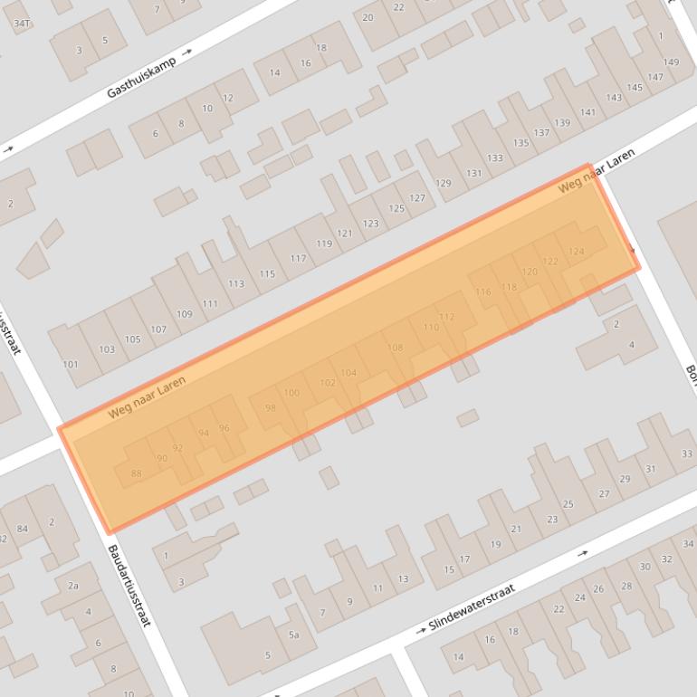 Kaart van postcodegebied 7203HP.