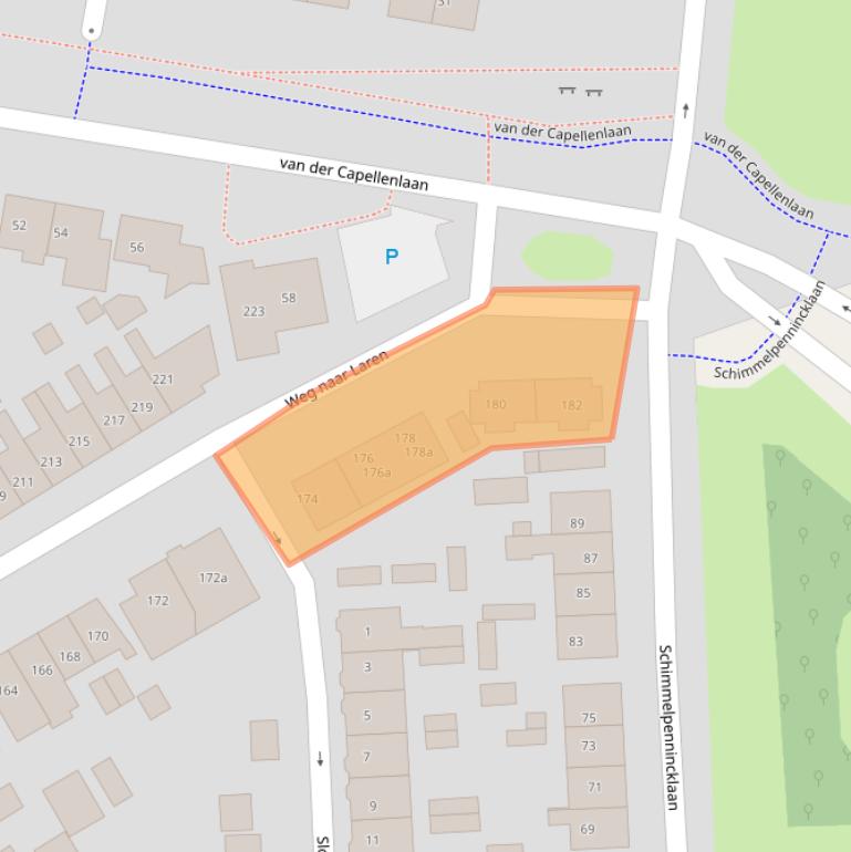 Kaart van postcodegebied 7203HS.