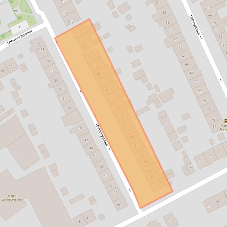 Kaart van postcodegebied 7203HW.