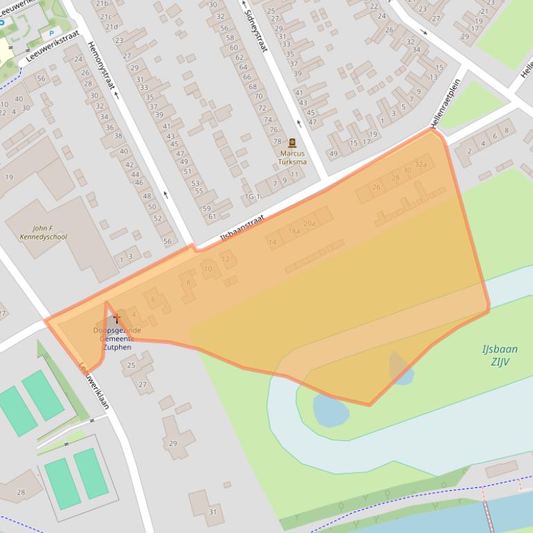 Kaart van postcodegebied 7203JH.