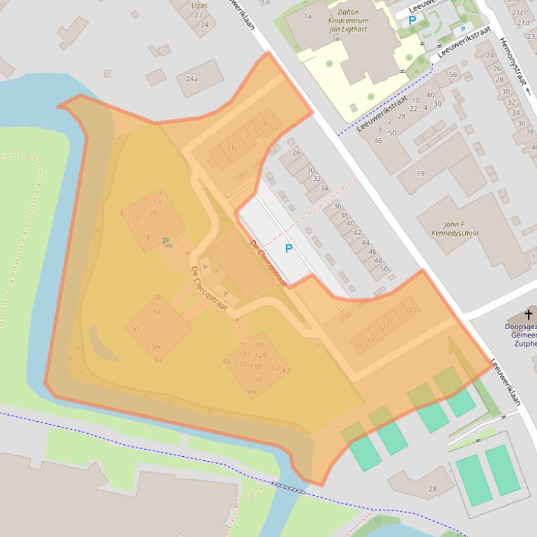 Kaart van postcodegebied 7203JJ.