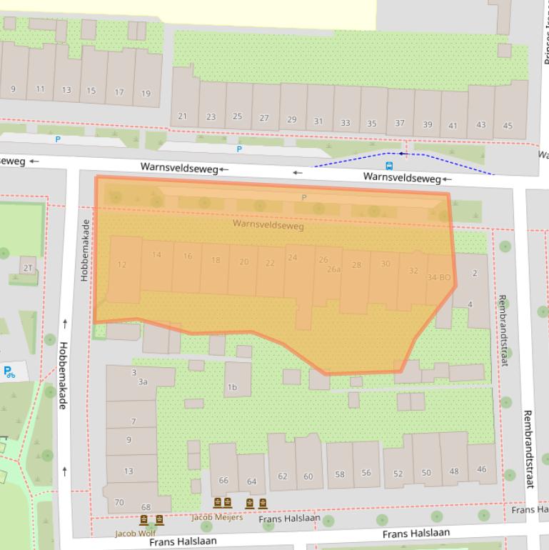 Kaart van postcodegebied 7204BD.